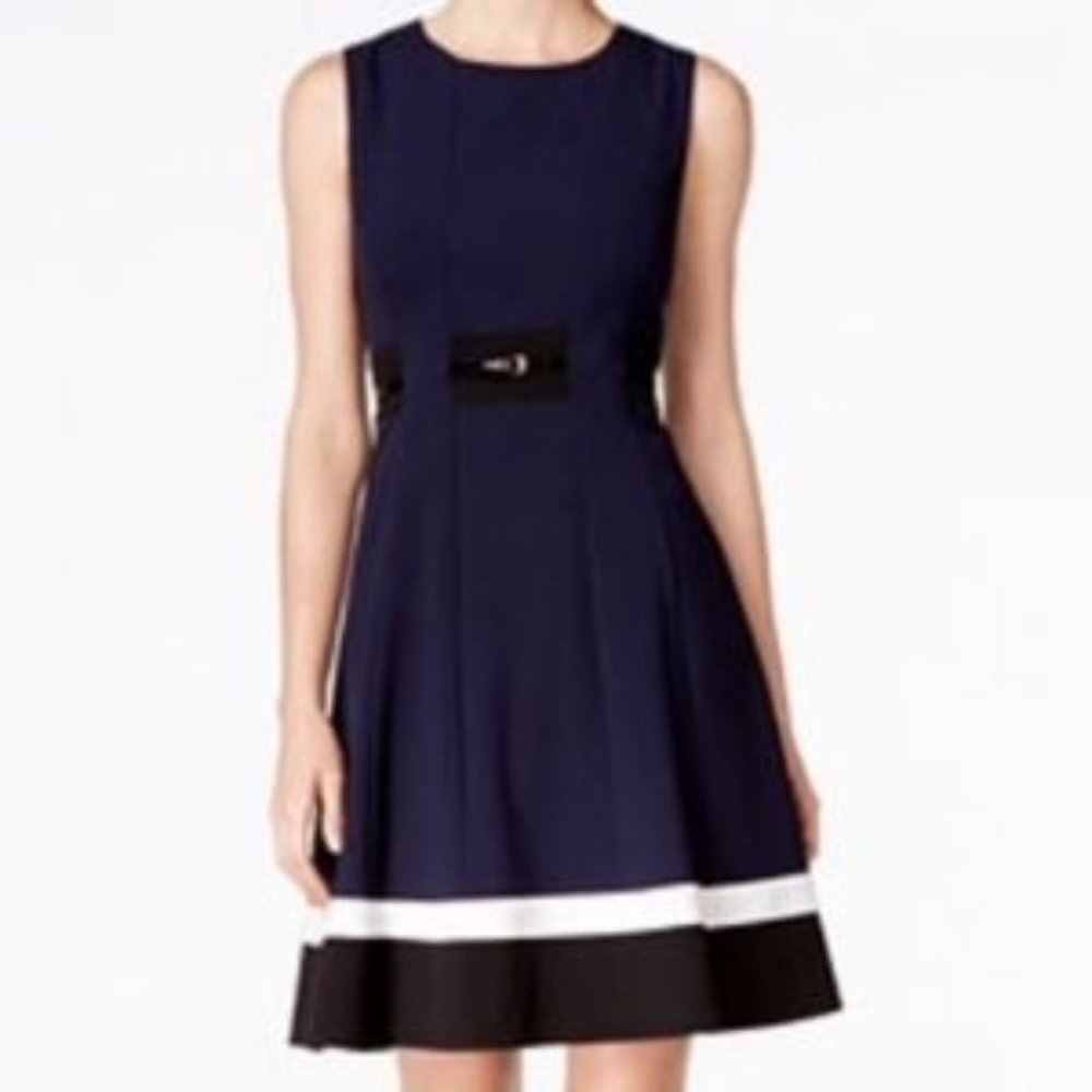 Calvin Klein Navy Color Block Dress in size 18W